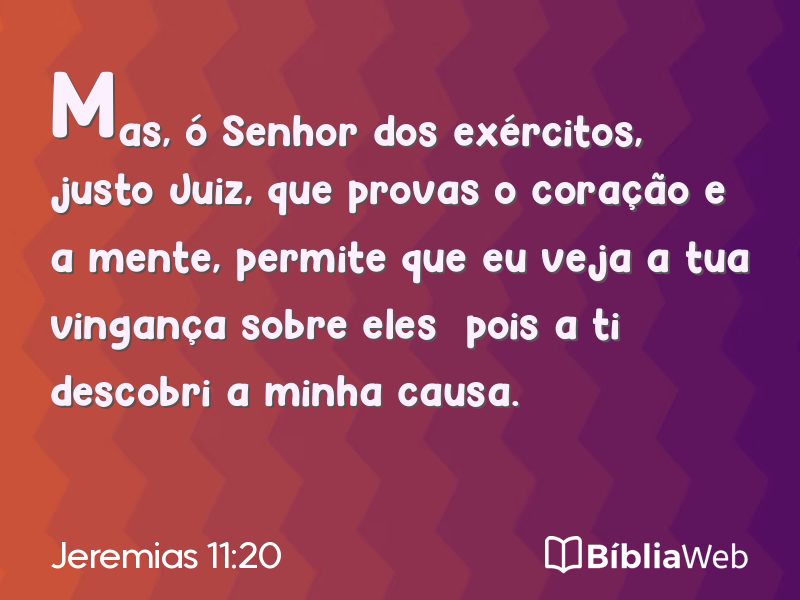 Jeremias 11:20 em imagem para compartilhar