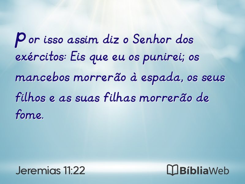 Jeremias 11:22 em imagem para compartilhar