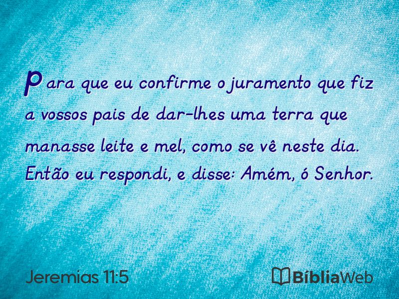 Jeremias 11:5 em imagem para compartilhar