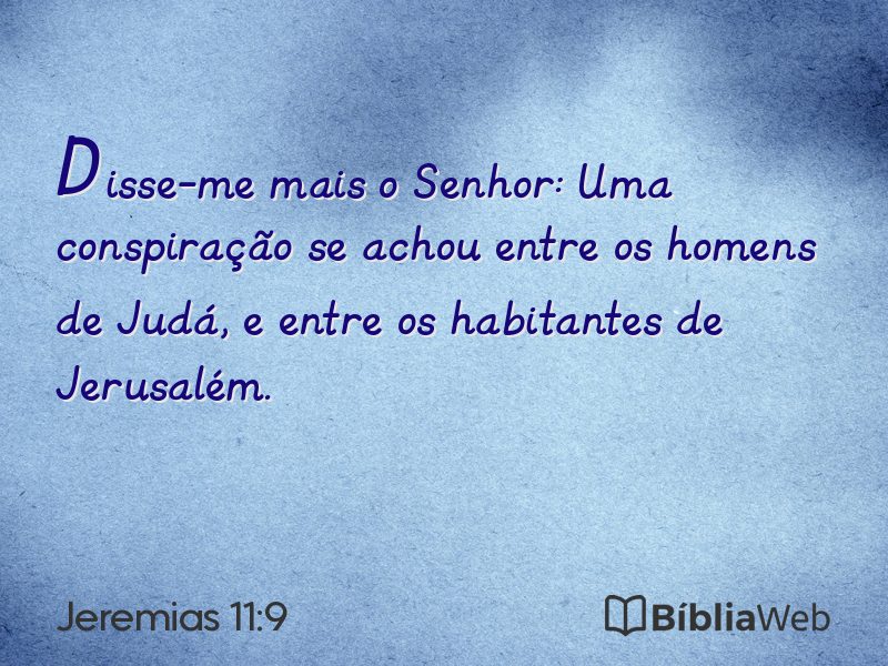 Jeremias 11:9 em imagem para compartilhar