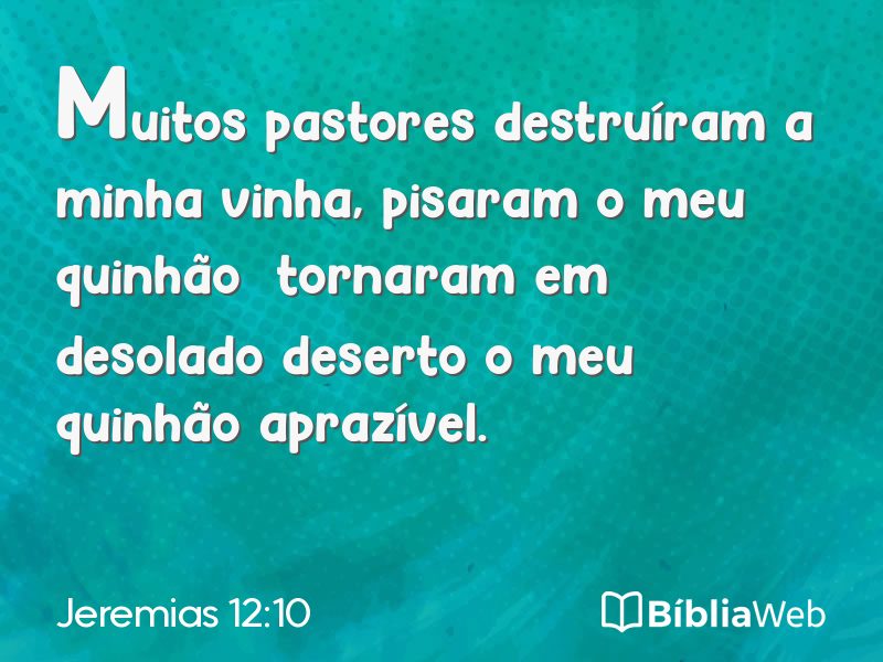 Jeremias 12:10 em imagem para compartilhar