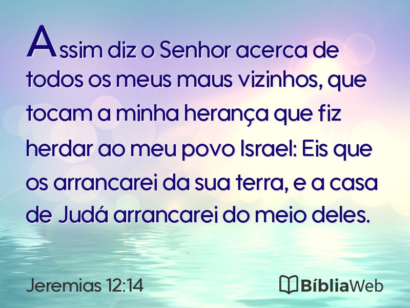 Jeremias 12:14 em imagem para compartilhar