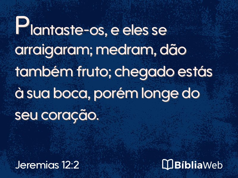Jeremias 12:2 em imagem para compartilhar