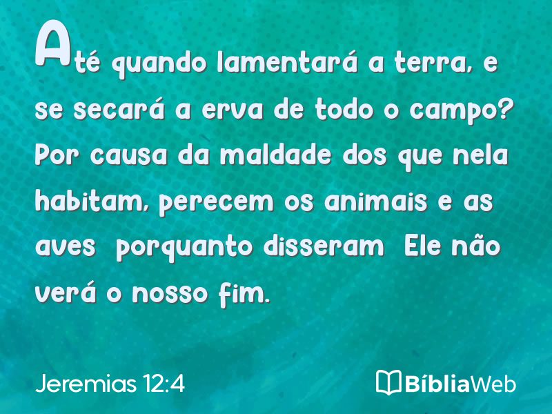 Jeremias 12:4 em imagem para compartilhar