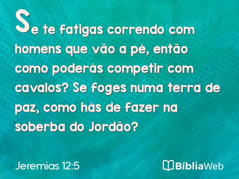 Jeremias 12:5 em imagem para compartilhar