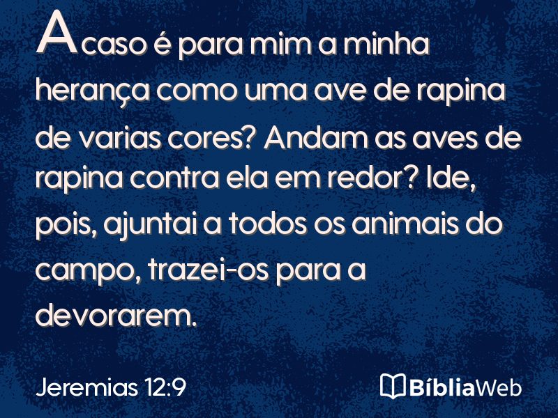 Jeremias 12:9 em imagem para compartilhar