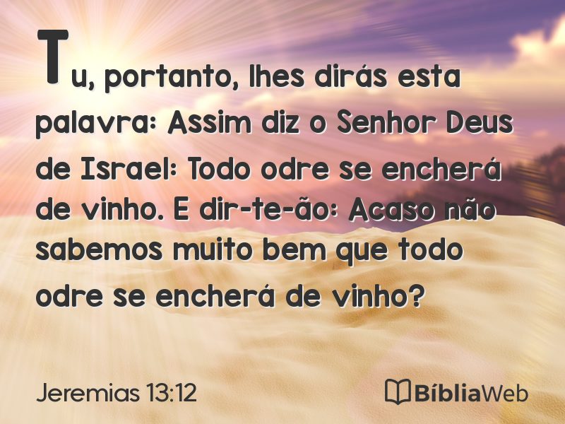 Jeremias 13:12 em imagem para compartilhar
