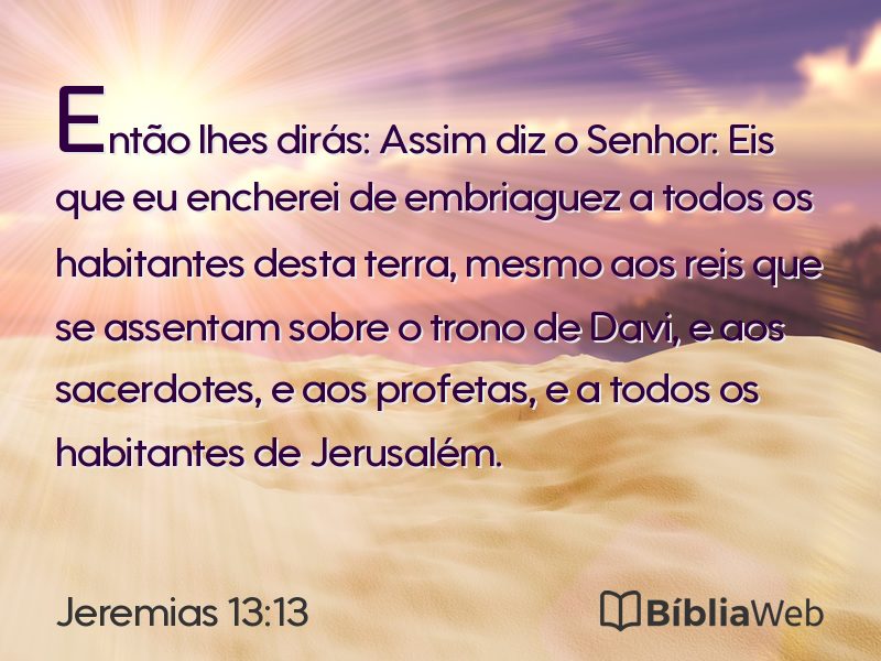 Jeremias 13:13 em imagem para compartilhar