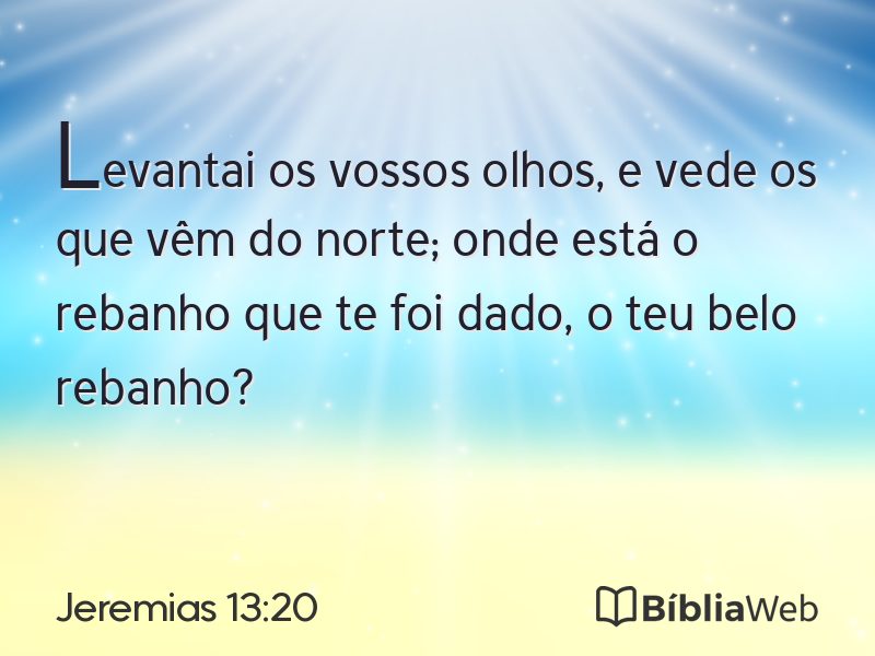 Jeremias 13:20 em imagem para compartilhar