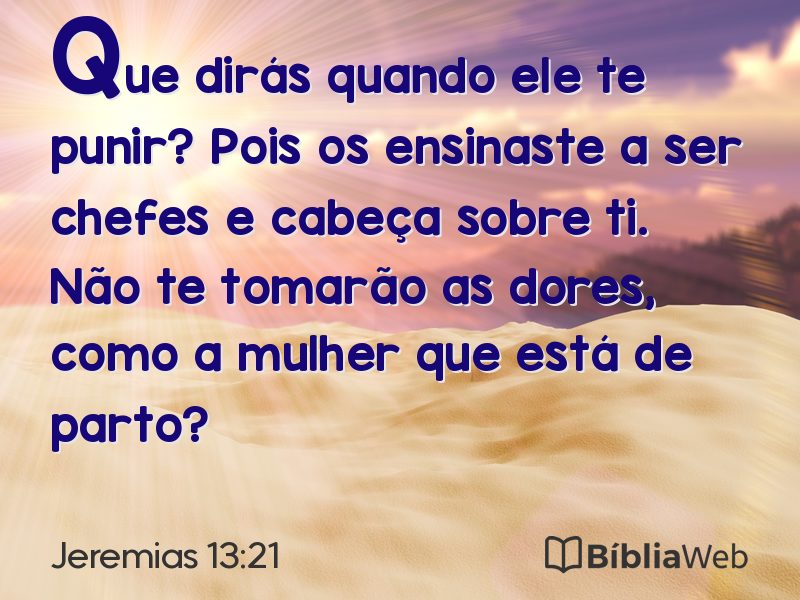 Jeremias 13:21 em imagem para compartilhar