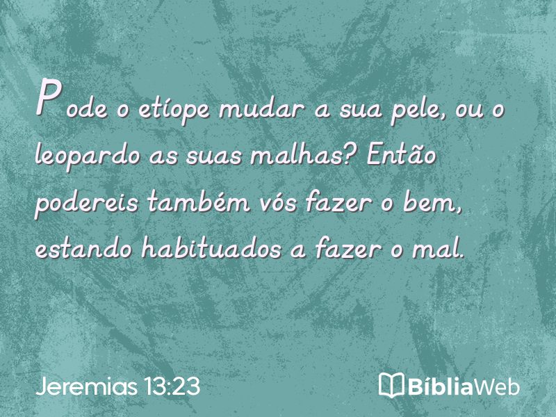 Jeremias 13:23 em imagem para compartilhar