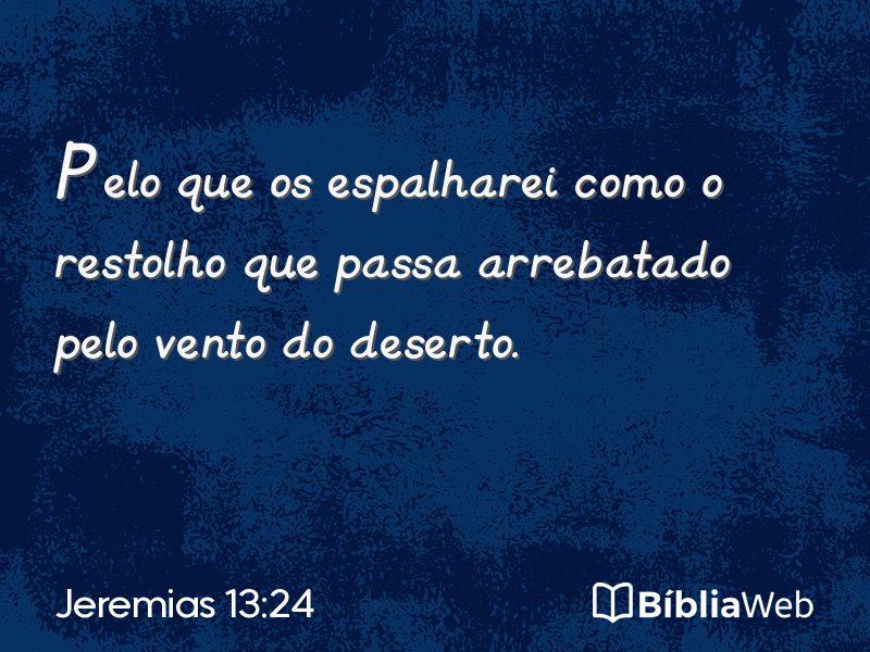 Jeremias 13:24 em imagem para compartilhar