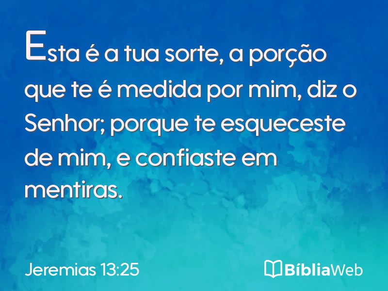 Jeremias 13:25 em imagem para compartilhar