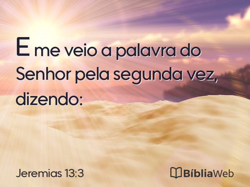 Jeremias 13:3 em imagem para compartilhar