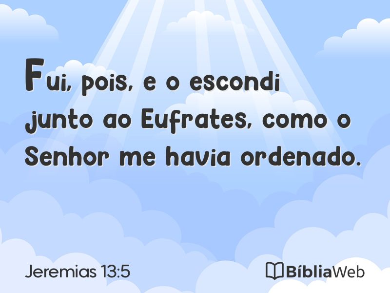 Jeremias 13:5 em imagem para compartilhar