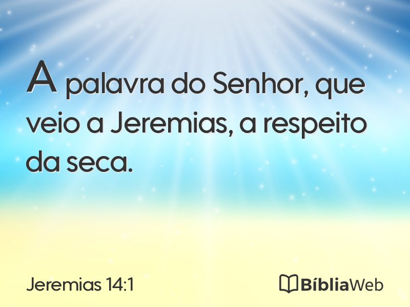 Jeremias 14:1 em imagem para compartilhar