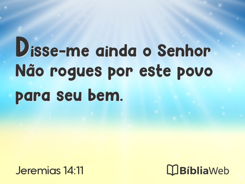 Jeremias 14:11 em imagem para compartilhar