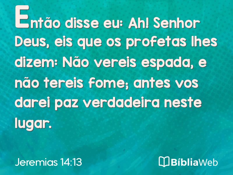 Jeremias 14:13 em imagem para compartilhar