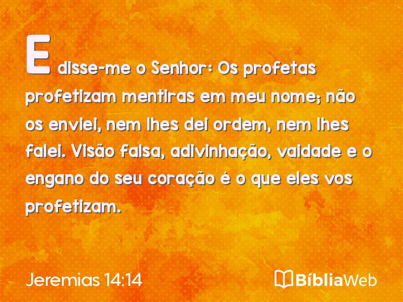Jeremias 14:14 em imagem para compartilhar