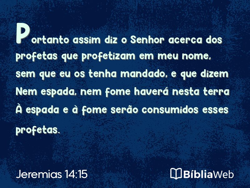 Jeremias 14:15 em imagem para compartilhar