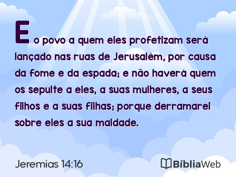 Jeremias 14:16 em imagem para compartilhar