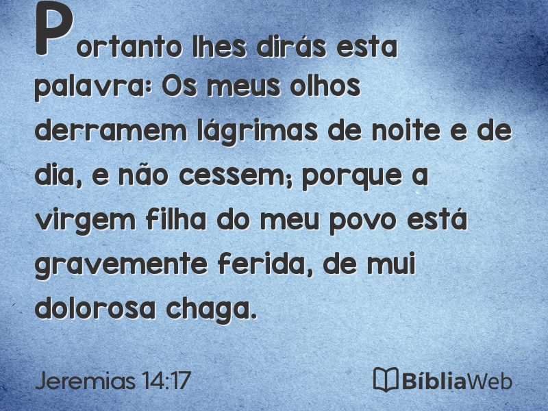 Jeremias 14:17 em imagem para compartilhar