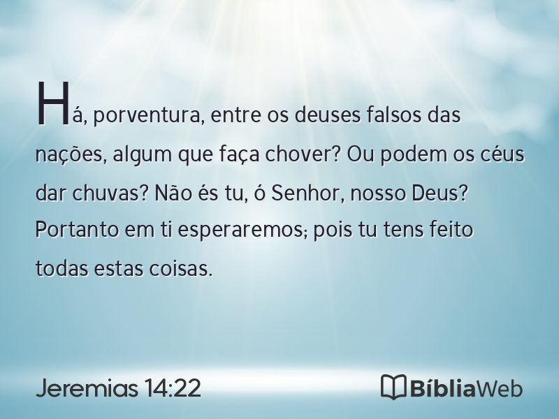 Jeremias 14:22 em imagem para compartilhar