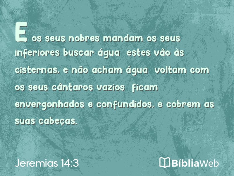 Jeremias 14:3 em imagem para compartilhar