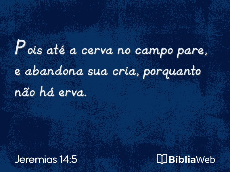 Jeremias 14:5 em imagem para compartilhar