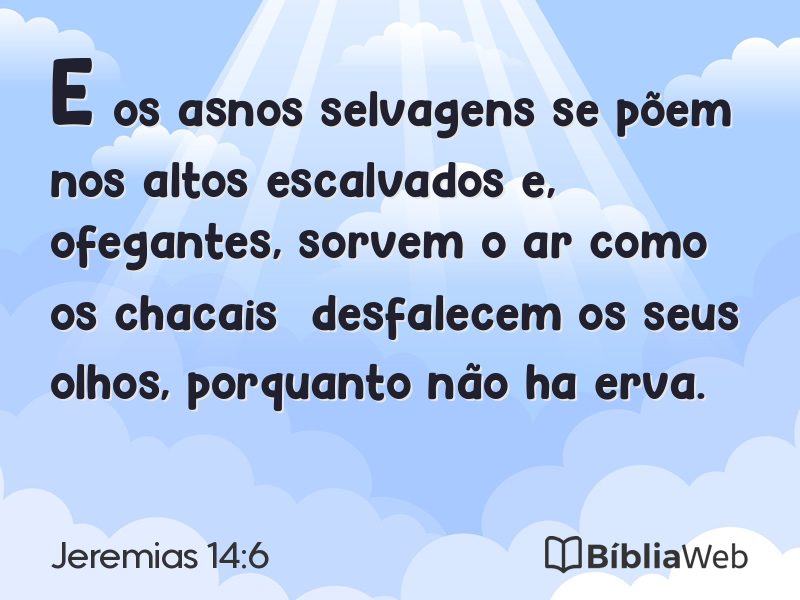 Jeremias 14:6 em imagem para compartilhar
