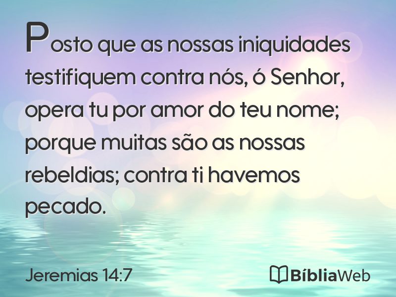Jeremias 14:7 em imagem para compartilhar