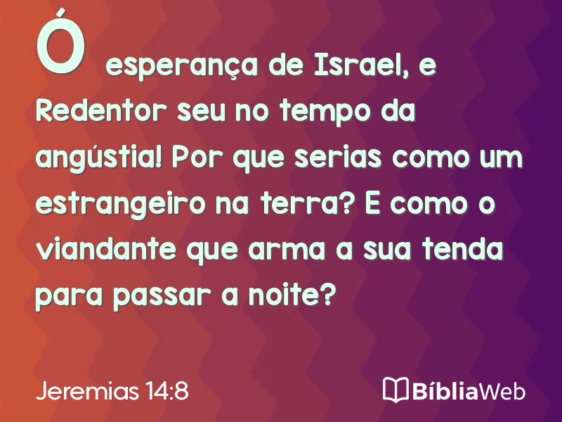 Jeremias 14:8 em imagem para compartilhar