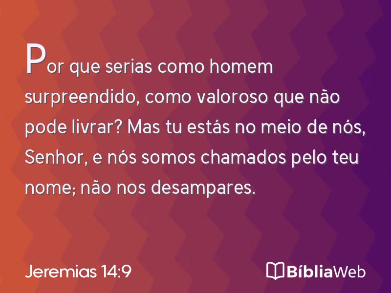 Jeremias 14:9 em imagem para compartilhar