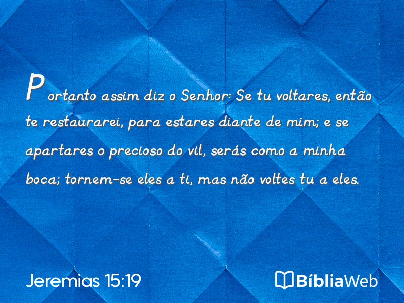 Jeremias 15:19 em imagem para compartilhar