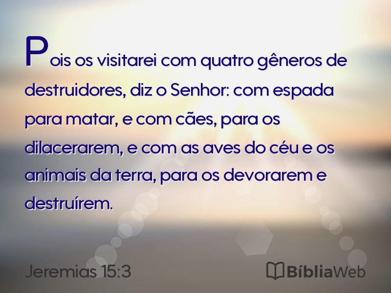Jeremias 15:3 em imagem para compartilhar