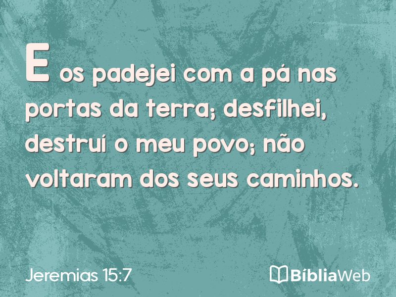 Jeremias 15:7 em imagem para compartilhar