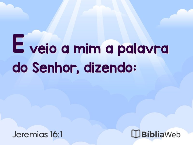 Jeremias 16:1 em imagem para compartilhar