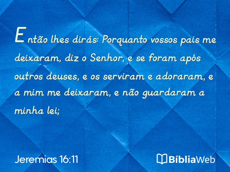 Jeremias 16:11 em imagem para compartilhar