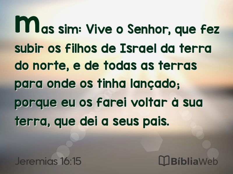 Jeremias 16:15 em imagem para compartilhar