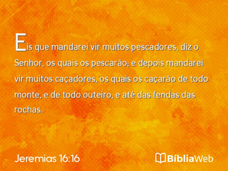 Jeremias 16:16 em imagem para compartilhar