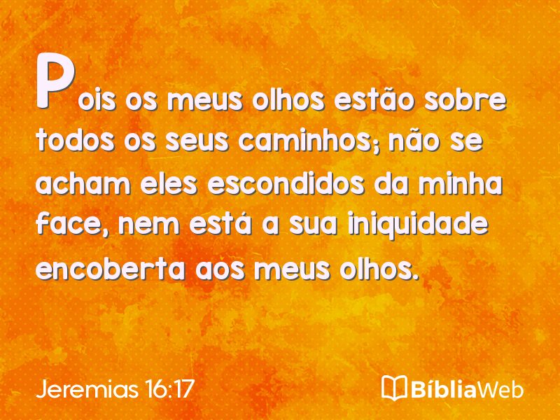 Jeremias 16:17 em imagem para compartilhar
