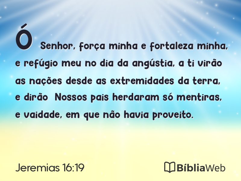 Jeremias 16:19 em imagem para compartilhar