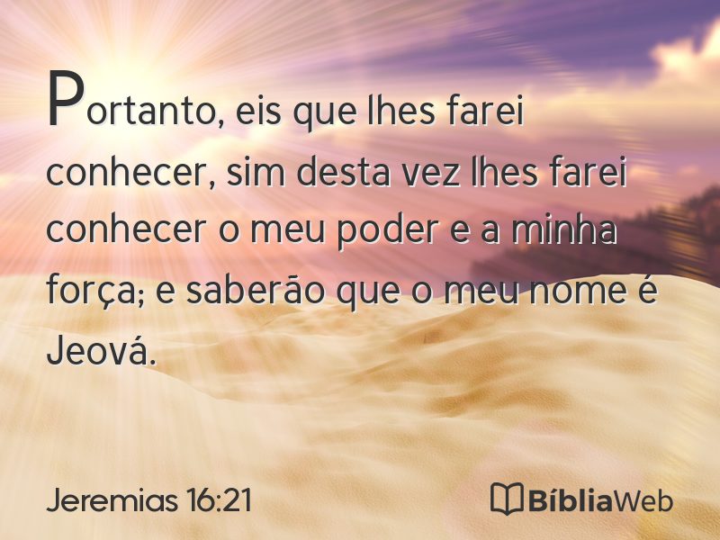 Jeremias 16:21 em imagem para compartilhar