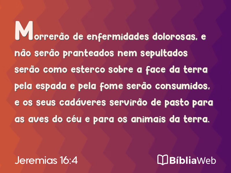 Jeremias 16:4 em imagem para compartilhar