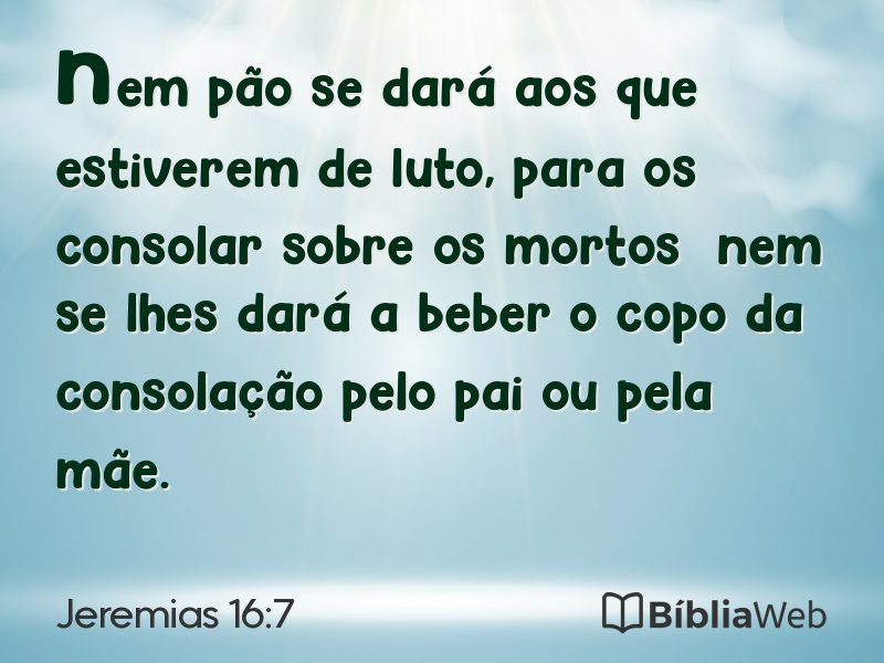 Jeremias 16:7 em imagem para compartilhar
