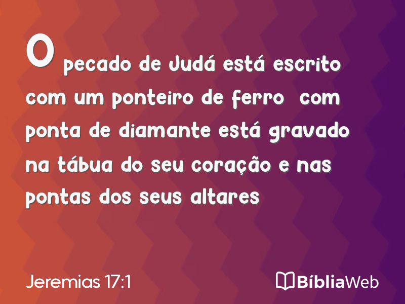 Jeremias 17:1 em imagem para compartilhar