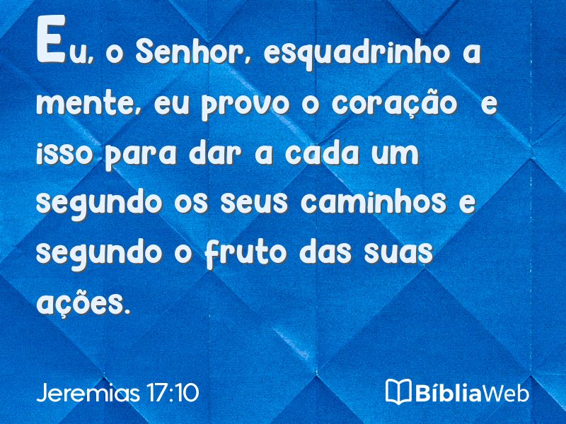 Jeremias 17:10 em imagem para compartilhar