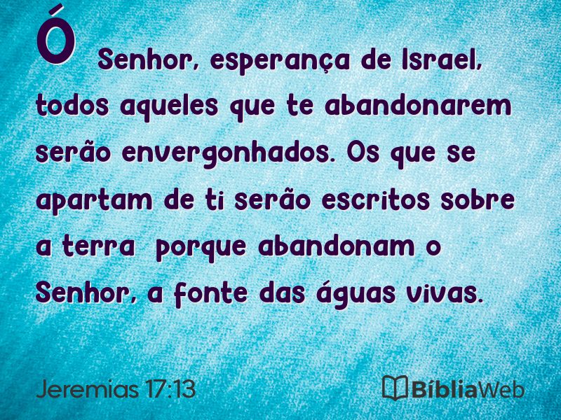 Jeremias 17:13 em imagem para compartilhar