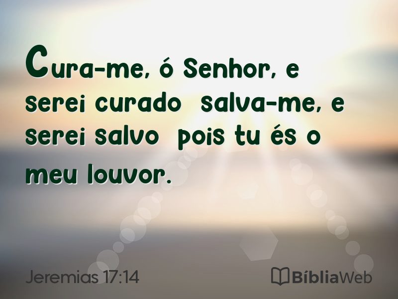 Jeremias 17:14 em imagem para compartilhar