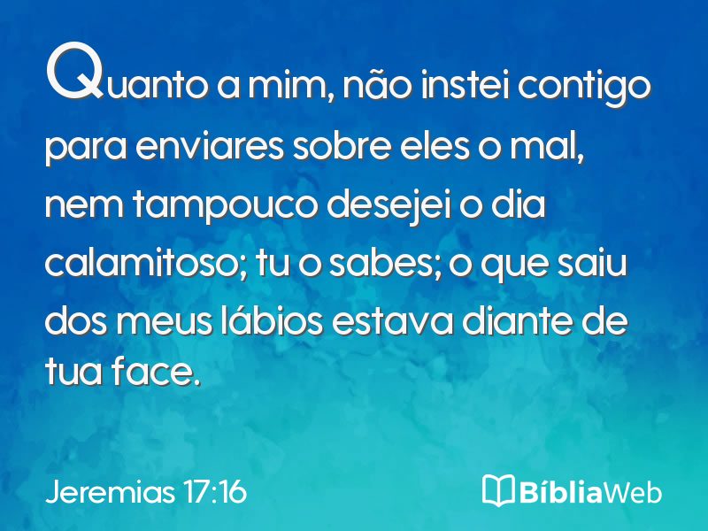 Jeremias 17:16 em imagem para compartilhar